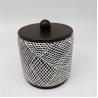 Buy cheap 7.6x11cm Brown Polyresin Bathroom Accessories Round Tumbler Bathroom Accessory White Net Print from wholesalers