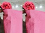 Wood Pulp New Color Paper Tablecloth , Rose Red Paper Tablecloth
