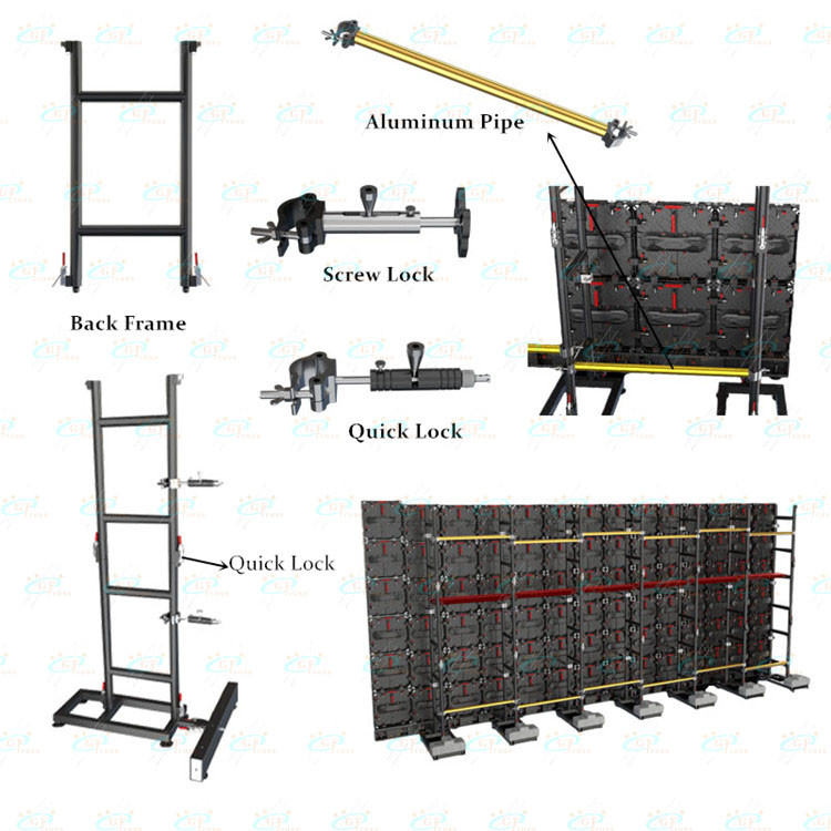 Aluminum 6061-T6 Portable Led Display Truss Ladder Shape