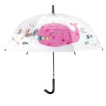 Funny Mini Clear Compact Umbrella / Straight Kid Little Girl Clear Collapsible