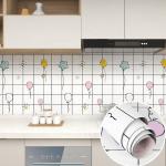 Modern Design Removable Foil Sticker for Kitchen Backsplash Peel Off Anti-Oil