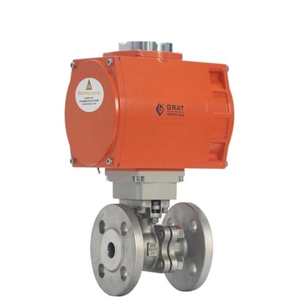 Buy cheap IP68 2 Way Motorized Stainless Steel Ball Valve Flange Connection PTFE Sealed Material from wholesalers