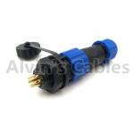 SD13 Waterproof Plastic Electrical Connectors 5 - 25A Rated Current Solder