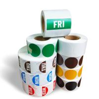 Buy cheap Oilproof Removable Food Date Stickers UV Coating Sticky Postage Labels product