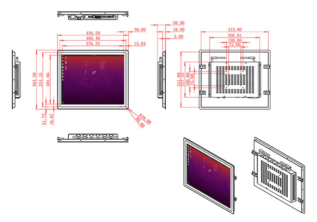 19-Inch High-Performance Linux Display for Access Control Panels and Medical Interfaces