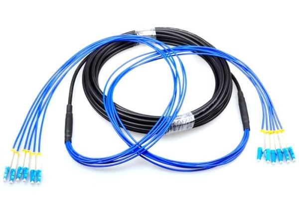 Buy cheap LC - LC Single Mode Patch Cord , Armored 4 Core Optical Fiber Cable For Outdoor from wholesalers