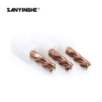 Buy cheap 4 Flutes Flat CNC Carbide Roughing End Mills HRC45 55 60 65 Hard Milling Cutter product