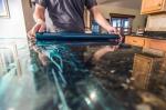 HNHN Sticky 50micron 600ft Marble Countertop Protection Film For Real Stone