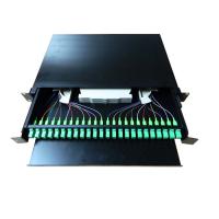 Buy cheap 1U 19 Inch Fiber Optic Patch Panel 24 Port Cold Rolled Steel Material product