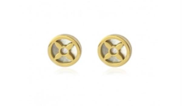 Buy cheap Green Plum Yellow Turquoise Earrings Men's Stainless Steel Stud Earrings from wholesalers