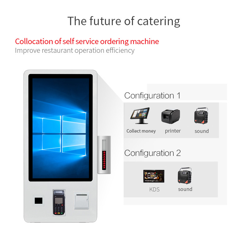 8ms Response 32 Inch TFT Touch Screen Kiosk For Self Service Payment