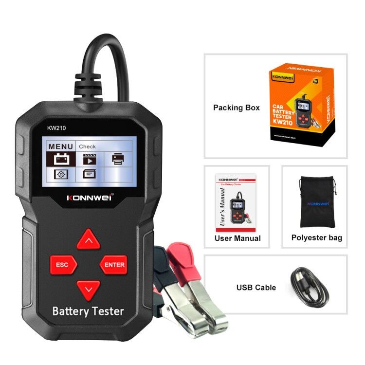 2.4 Inch LCD Screen Konnwei Car Diagnostic Scanner Multi - Functional Black Color