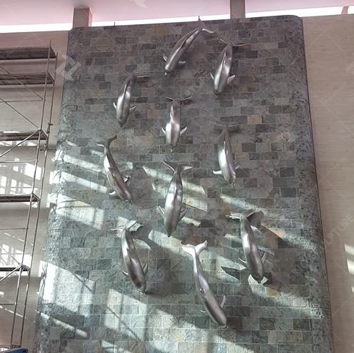Buy cheap Dolphin Stainless Steel Outdoor Sculpture With Matte from wholesalers