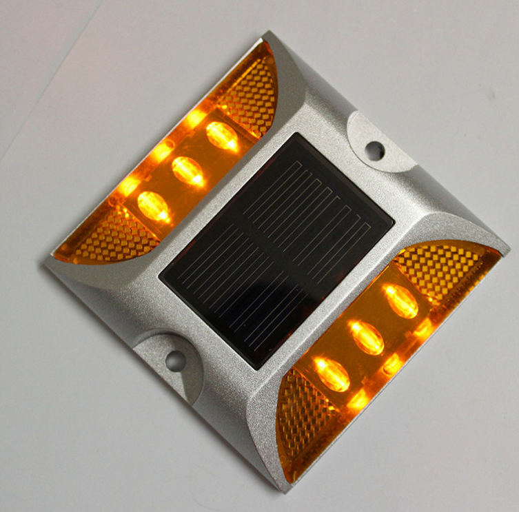 IP68 ASTM Embedded Aluminium Solar Road Stud White Yellow Red Blue Green