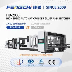 China Box High Speed Automatic Folder Gluer Stitcher Machine on sale