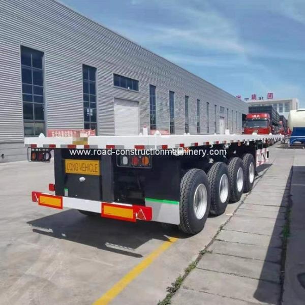 Buy cheap Q345B Steel 60 Ton Flatbed Semi Trailer Shipping Container 12.00R22.5 Tire from wholesalers