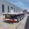 Buy cheap Q345B Steel 60 Ton Flatbed Semi Trailer Shipping Container 12.00R22.5 Tire from wholesalers