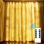 3x3M Remote Control icicle Curtain Fairy Lights Christmas Lights LED String