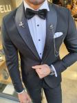 Men'S Dark Custom Tuxedo Suit 46''-56'' Shawl Collar Tuxedo Waistcoat