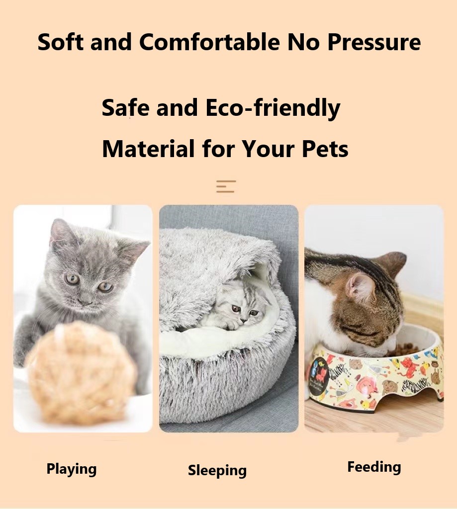 Eco Friendly Soft Long Plush Pet Sleep Bed Felt Sponge For Large Small Kittens