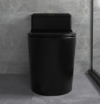 Siphon Flushing Matte Black Toilet One Piece Bathroom Ceramic Sets