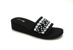 Fashion Adult Sliders Woman House Slipper Lady Black Sandal High Heel