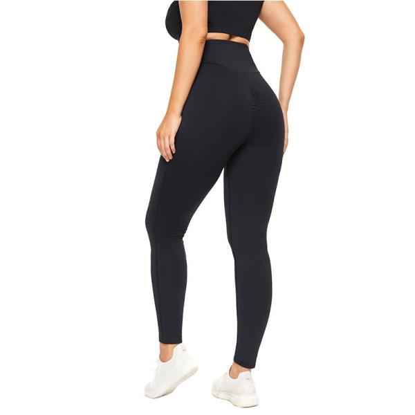 Buy cheap Polyester Spandex Plus Size Running Leggings Elastic High Waisted Running Pants from wholesalers