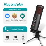 Zoom Meeting USB Recording Microphone Xlr Condenser Mic Plug And Play