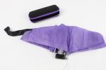 Super Flat Compact Travel Umbrella Pocket Size Purple With Custom Logo Print