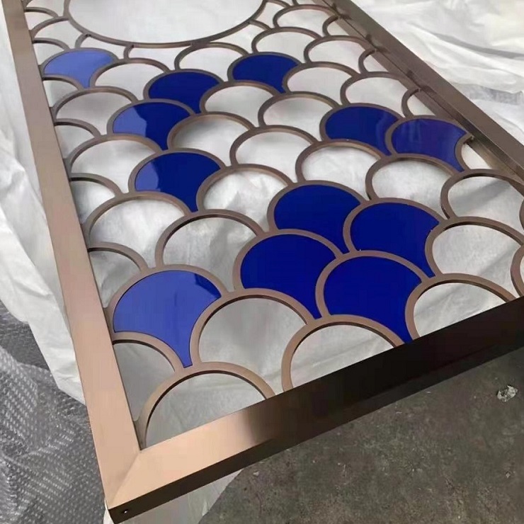 Multi-Functional Metal Handicraft Gold Color Interior Wall Partition Dividers