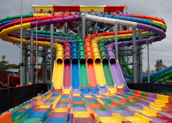 Holiday Village Amusement Big Long Pool Slide Water Park Playground 22 Meters