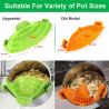 Buy cheap Hands - Free Kitchen Gadget Tools Silicone Clip On Pasta Food Strainer For Pots from wholesalers