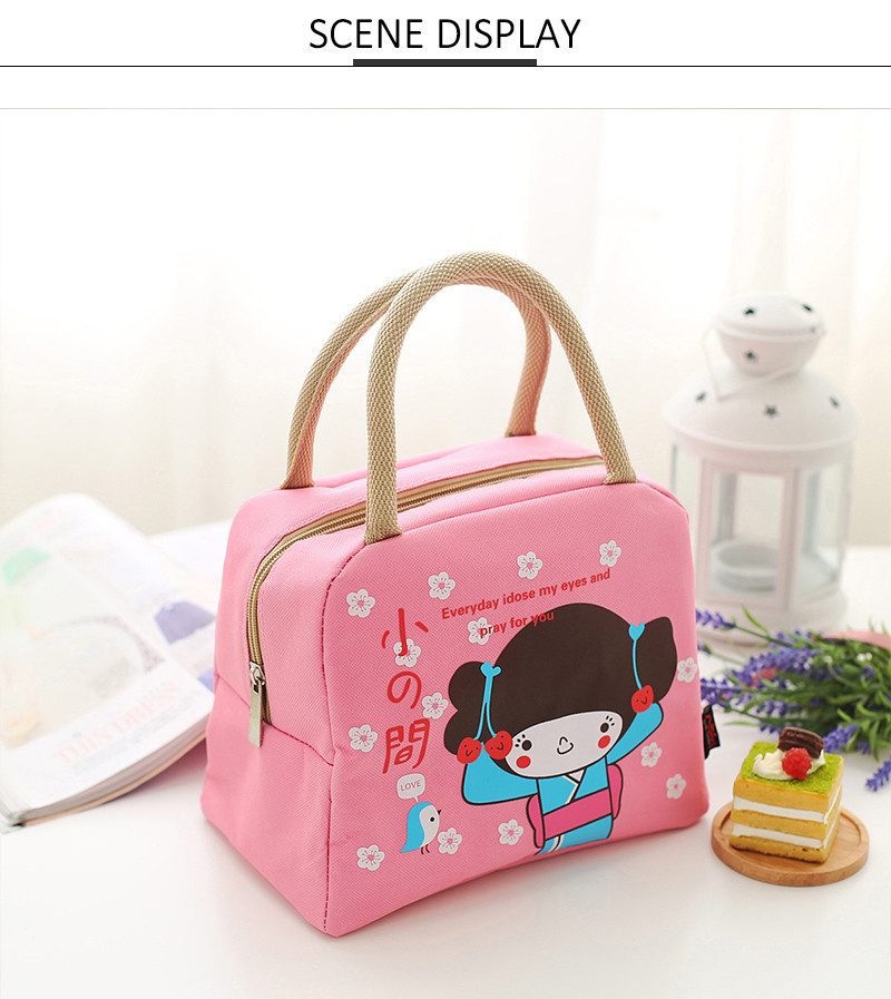 Portable Oxford Thermal Insulated Lunch Bag For Kids