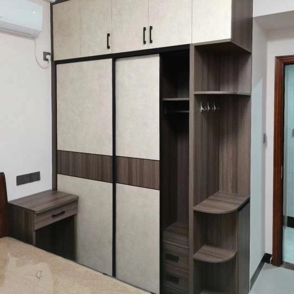 Buy cheap Factory MDF Wooden Sliding Door Wardrobe Cabinet Adjustable OEM from wholesalers