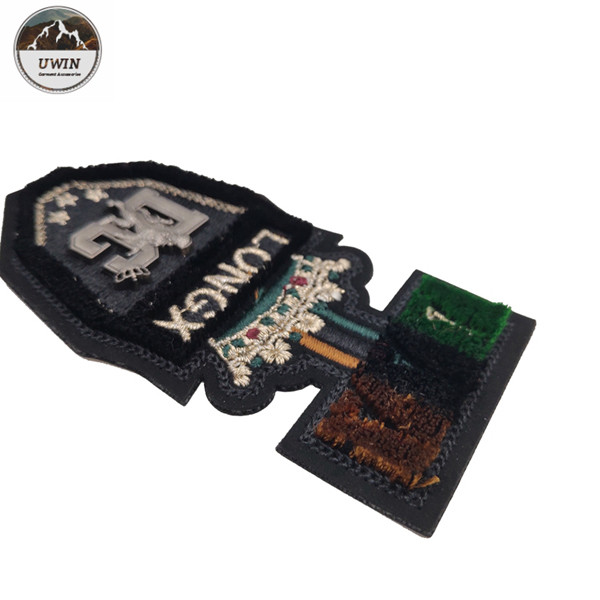 High Density Custom Made Embroidered Patches 3D Royal Customized Logo