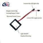 Max. 3A Current Touch Sensor Switch for Mirror 50*46*10mm Product Size Smart LED