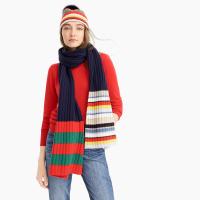Buy cheap Colorful Stripe RIB Knitted Hat Scarf Gloves Set For Winter Wear Resistant product
