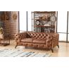 Buy cheap Light Luxury Europe Leather Chesterfield Sofa / Two Seater Leather Couch from wholesalers