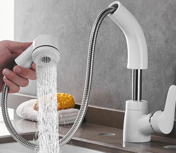 Buy cheap CE Pull Out Kitchen All Copper Washroom Basin Faucet from wholesalers