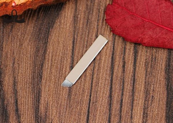 Medical Grade Stainless Steel Microblading Needles 0.25mm #12 Silver Hard Curve