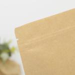 Flat Zipper Frosted Window 550g Kraft Paper Pouches