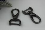Durable nickel free 3 color zinc alloy metal 20 mm eye bolt d ring snap hook for