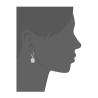 Buy cheap Customized 925 Sterling Silver Jewelry Earrings Round Cubic Zirconia Hoop Earrings from wholesalers