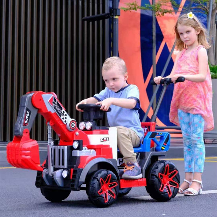 Unisex 6v All-electric Ride On Construction Truck Car with Music 2023 PP Plastic