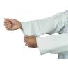 Buy cheap Anti-Static Type4/5/6 Blue Striped MP Disposable Chemical Coverall With 2-Pieces Elasticated Hood from wholesalers
