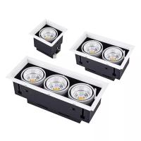 Buy cheap 3 Heads LED Ceiling Downlights 265V Rectangular LED Grille Light product