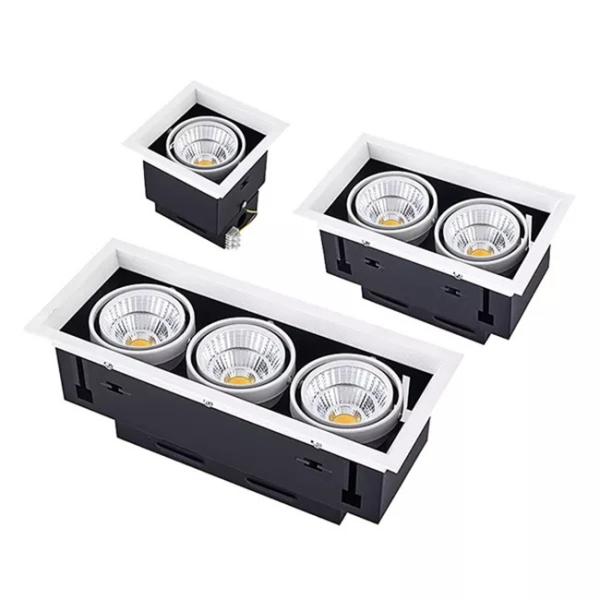 Buy cheap 3 Heads LED Ceiling Downlights 265V Rectangular LED Grille Light from wholesalers