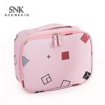Printed Pattern Oxford Fabric Double Zipper Makeup Storage Bag