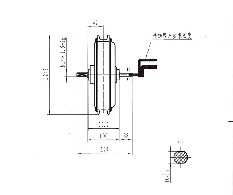 High Speed Bicycle Electric Hub Motor 36v 500w 100mm / 135mm Drop Out