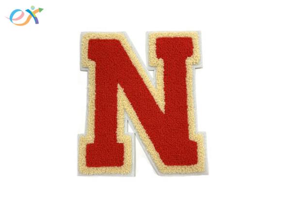 Buy cheap Iron On Garment Logo Letter Embroidered Badge , Chenille Embroidery Patches from wholesalers